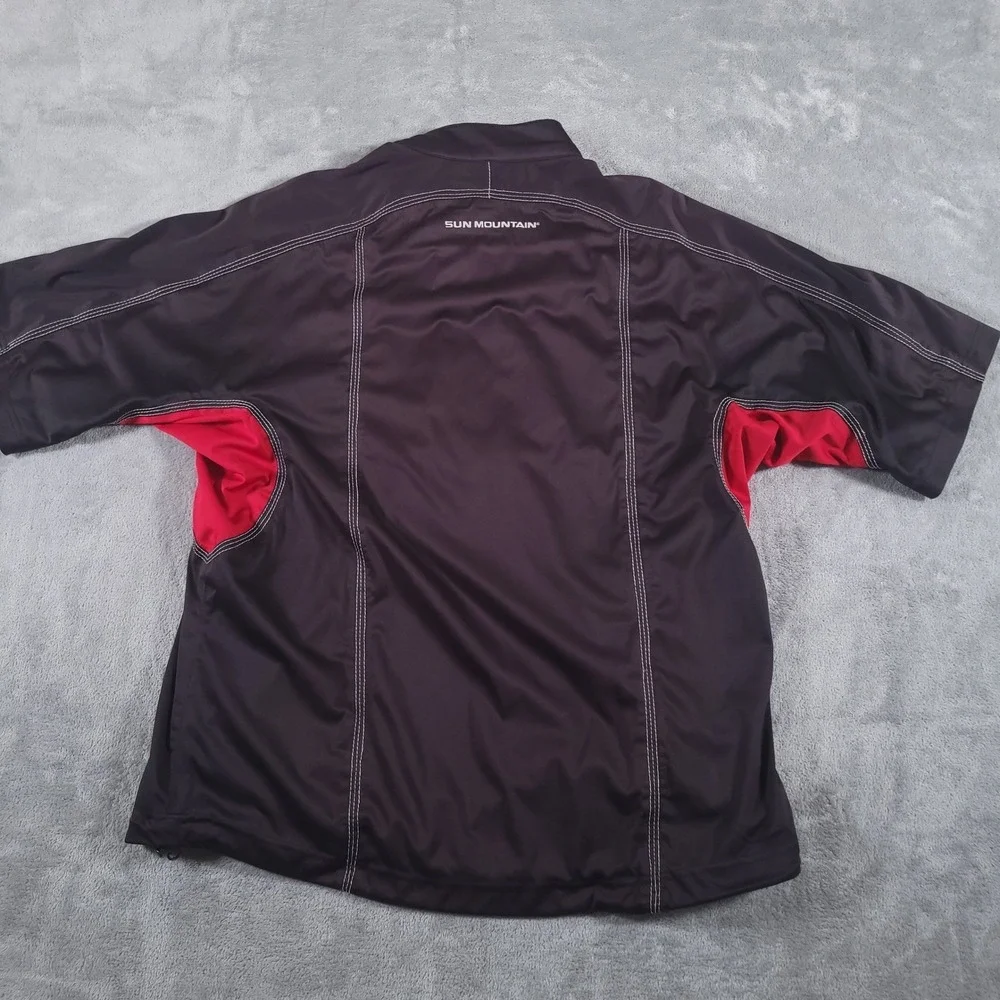 Sun Mountain Rain‎ Shirt Mens Large Black Rainflex LT 1/2 Zip Waterproof Golf